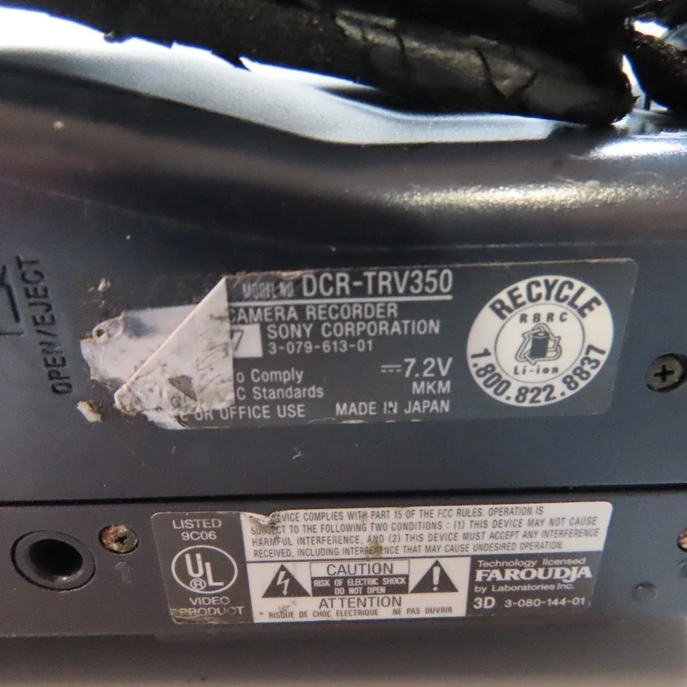 Sony Handycam DCR-TRV350 Digital8/Hi8/Video8 NightShot Tested (DAMAGE SCREEN)